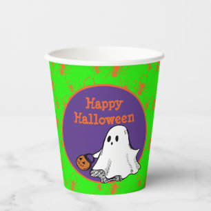 Gobelets En Papier Joyeux Halloween mignonne Ghost Trick ou Treat Par