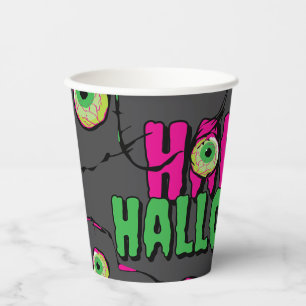 Gobelets En Papier Joyeux Halloween Scary mignon Fun Funky amusant
