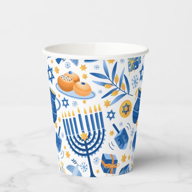 Gobelets En Papier Joyeux Hanouka (Gauche)