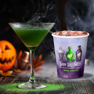 Gobelets En Papier Joyeux Jar d'apothecaire d'Halloween