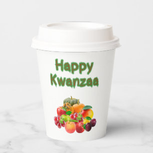 Gobelets En Papier Joyeux Kwanzaa premiers fruits