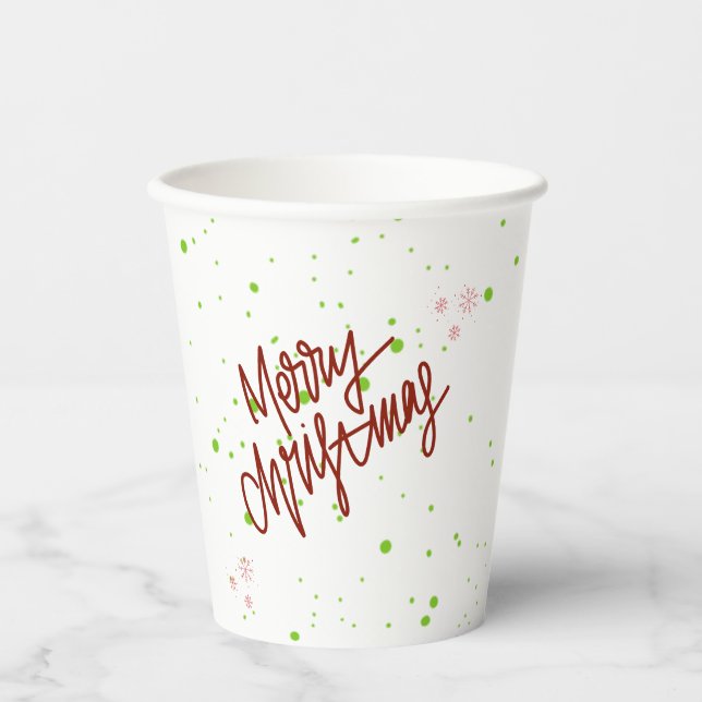 Gobelets En Papier Joyeux Noël  (Recto)