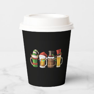 Gobelets En Papier Joyeux Noël Bières Buveur Père Noël Amateur de Biè