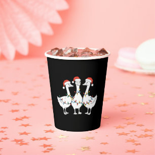 Gobelets En Papier Joyeux Noël Chapeau de Père Noël Canards Vacances