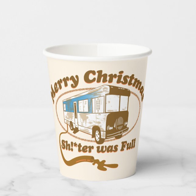 Gobelets En Papier Joyeux Noël, Chut !*ter était plein (Gauche)