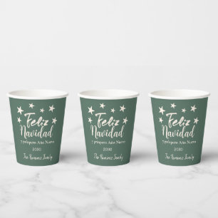 Gobelets En Papier Joyeux Noël et nouvelle année prospère Vacances