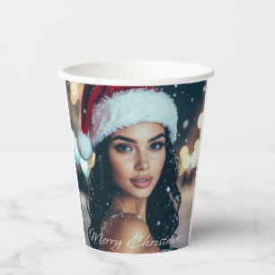 Gobelets En Papier Joyeux Noël - Fille du Père Noël
