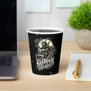 Gobelets En Papier Joyeux Noël Krampus Krampus Promenades en traîneau