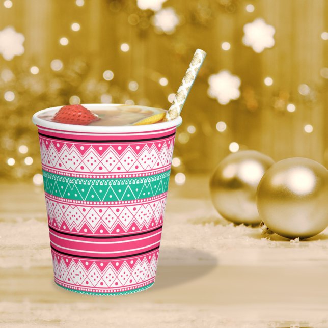 Gobelets En Papier Joyeux Noël & Pull de Noël laid (Créateur téléchargé)
