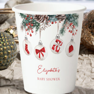 Gobelets En Papier Joyeux petit Baby shower de Noël