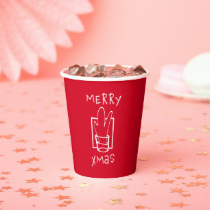 Gobelets En Papier Joyeux Xmas Shots Pétillants