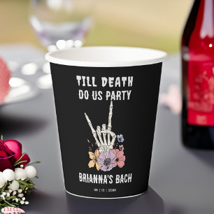 Gobelets En Papier Jusqu'à la mort faisons-nous la fête bachelorée