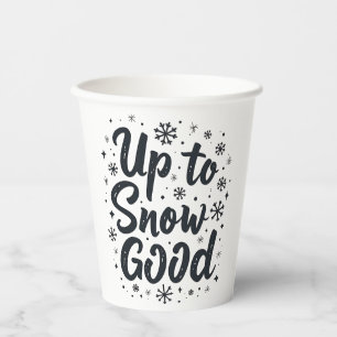 Gobelets En Papier Jusqu'à neige bonne drôle flocon de neige de Noël