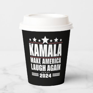 Gobelets En Papier Kamala Faire rire l'Amérique encore Drapeau améric