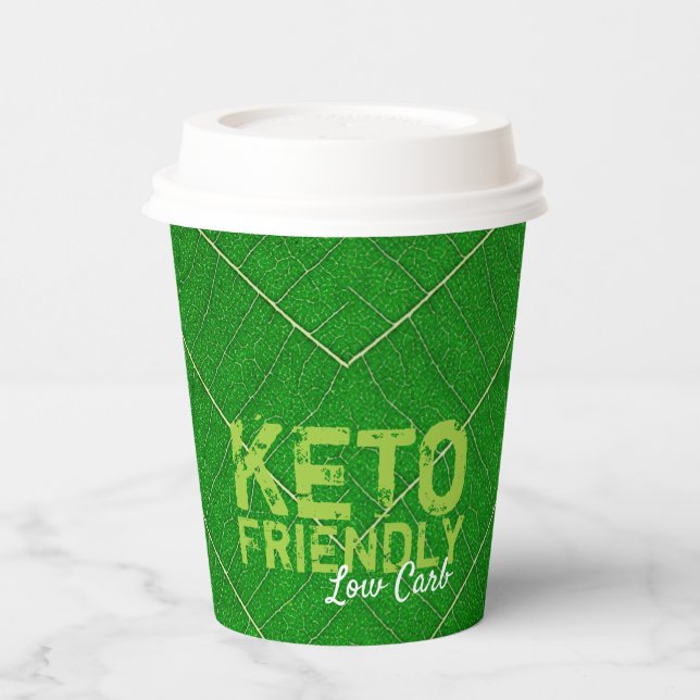 Gobelets En Papier Keto Friendly Low Carb (Gauche)