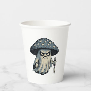 Gobelets En Papier Killer 'Shroom - Fantôme Éffrayant avec couteau