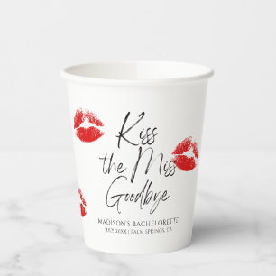 Gobelets En Papier Kiss The Miss Goodbye Bachelorette