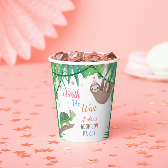 Gobelets En Papier La fête de l'adoption de l'attente vaut le coup (Insitu)