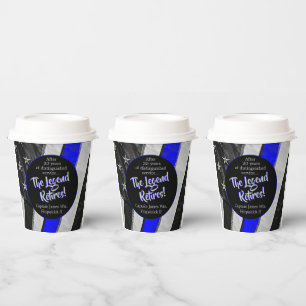 Gobelets En Papier La légende retire la retraite de la police