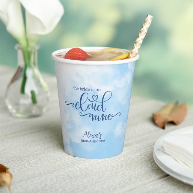 Gobelets En Papier La mariée est sur Cloud 9 (Insitu)
