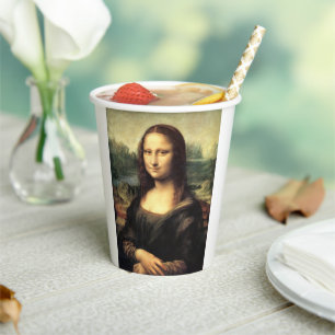 Gobelets En Papier La Mona Lisa Leonardo da Vinci