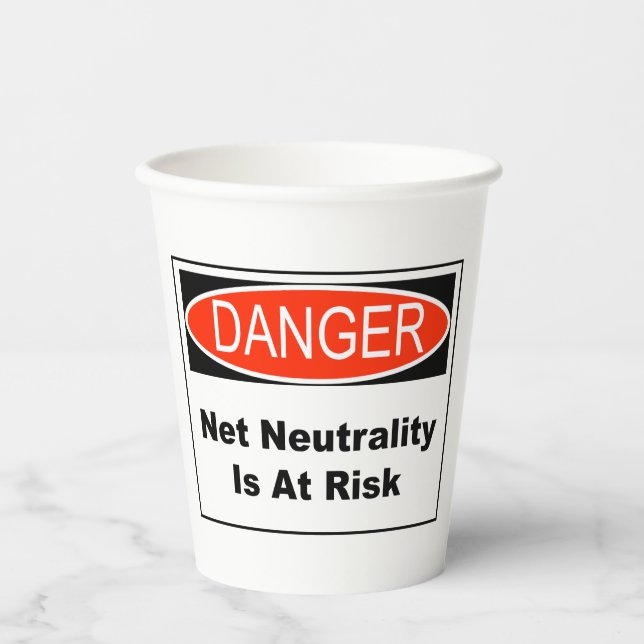 Gobelets En Papier La neutralité du Net est en danger (Recto)