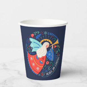 Gobelets En Papier La paix sur Terre Angel Design
