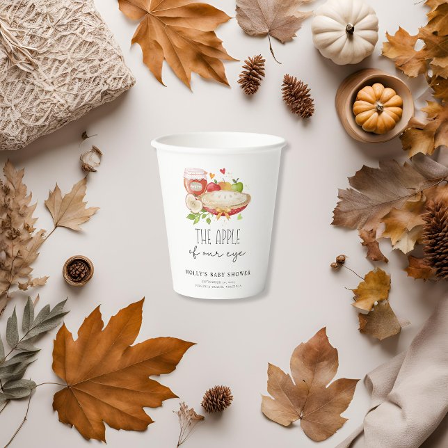 Gobelets En Papier La pomme de notre Baby shower oculaire coupe de pa (The Apple of Our Eye Baby Shower Paper Cup)