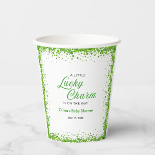 Gobelets En Papier La Saint-Patrick Un Petit Charme Chanceux Baby Sho