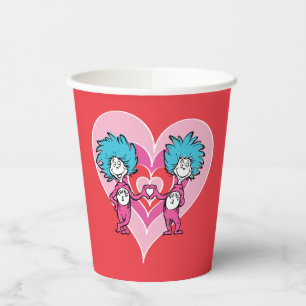 Gobelets En Papier La Saint-Valentin de Dr. Seuss Chose Une Chose D