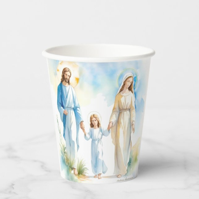 Gobelets En Papier La Sainte Famille (Recto)