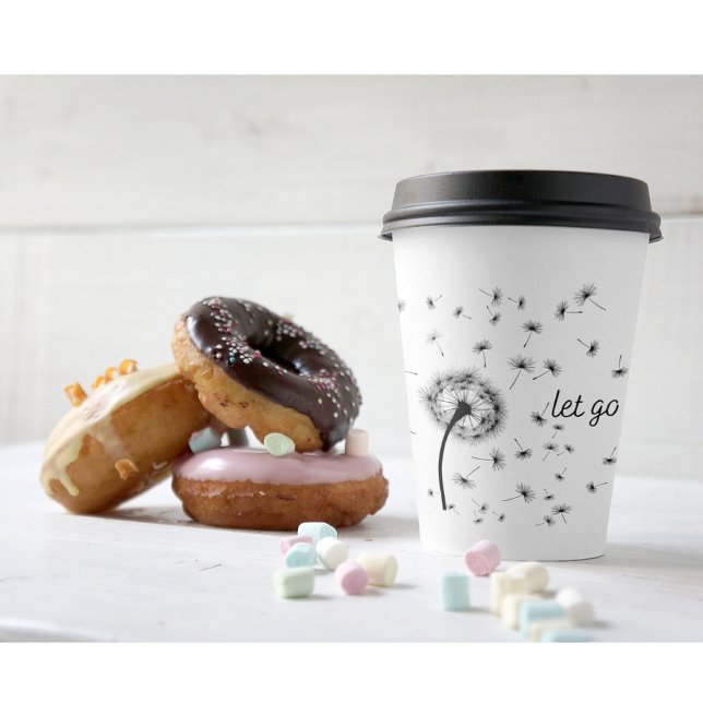 Gobelets En Papier Lâchez, la graine de pandelion qui coule dans le v (Créateur téléchargé)