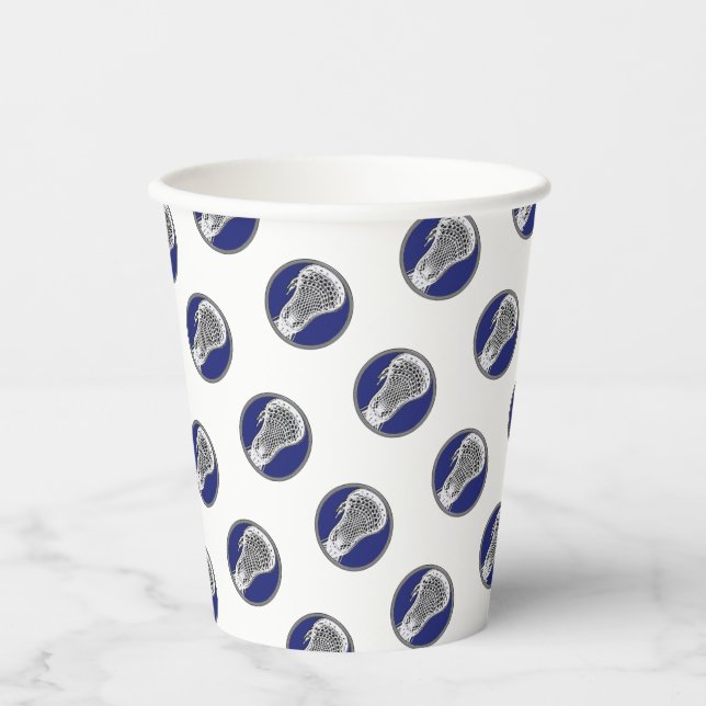Gobelets En Papier Lacrosse Team Blue (Recto)