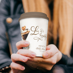 Gobelets En Papier L'amour brasse la Fête des mariées Espresso Martin
