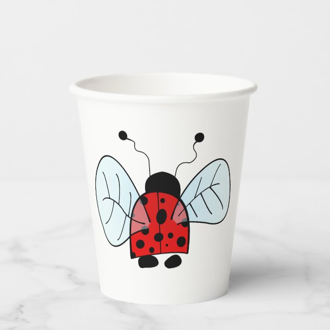 Gobelets En Papier Lampe de table Ladybug (Recto)