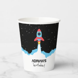 Gobelets En Papier Lancement de fusées dans l'Anniversaire de enfant