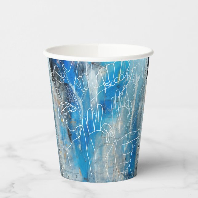 Gobelets En Papier Langue des signes américaine (Gauche)