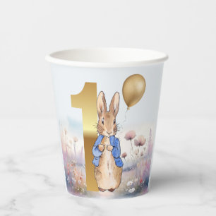 Gobelets En Papier Lapin classique 1er anniversaire