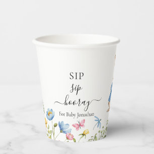 Gobelets En Papier Lapin de conte de fées Sip Sip Hourra Fleurs Baby