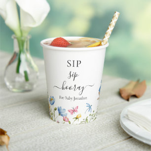 Gobelets En Papier Lapin de livre d'histoires Sip Sip Hourra Baby Sho