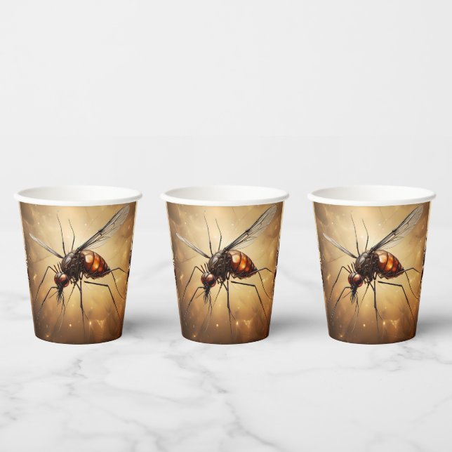 Gobelets En Papier L'art fractal des moustiques, (Multi)