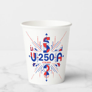 Gobelets En Papier le 250e anniversaire de l'Amérique