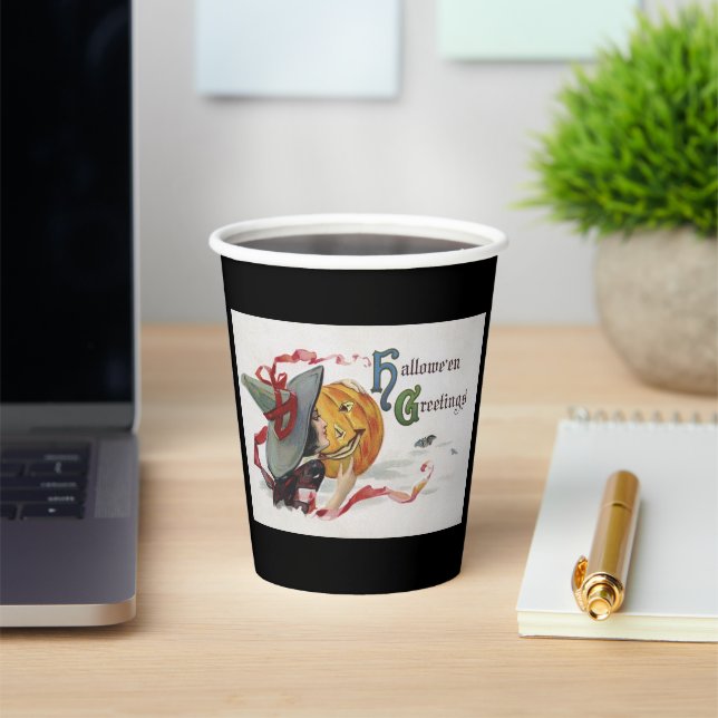 Gobelets En Papier Le baiser de la sorcière : Jack-o'-lantern à Hallo (Insitu)