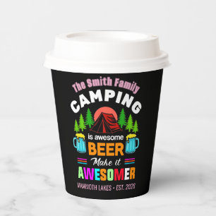 Gobelets En Papier Le camping est une bière géniale Makeit Awesomer-6