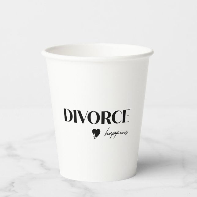 Gobelets En Papier Le divorce arrive (Recto)