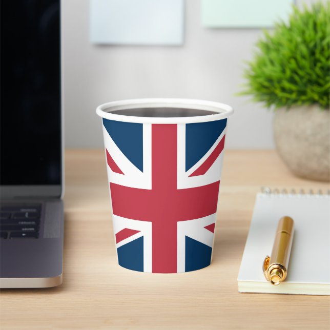 Gobelets En Papier Le drapeau britannique Union Jack (Insitu)