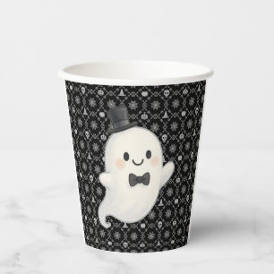 Gobelets En Papier Le fantôme de dessin animé de Suave Halloween