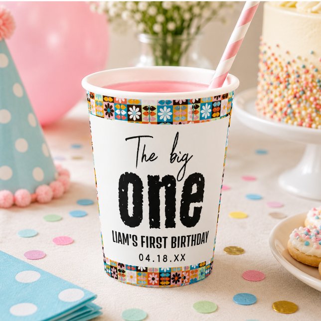 Gobelets En Papier Le Grand Premier Anniversaire (The BIG One 1st Birthday Paper Cups)