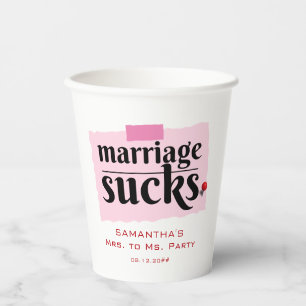 Gobelets En Papier Le mariage est nul ! Funny Divorce Faire-part Part