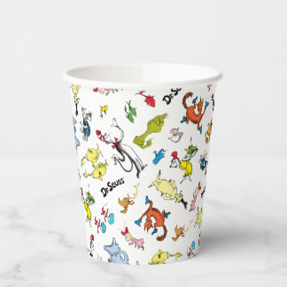 Gobelets En Papier Le monde de motif de Dr Seuss